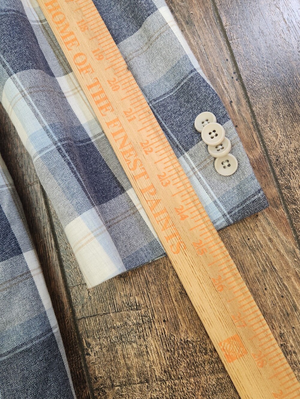 Tommy Hilfiger Blazer Mens 44R Blue Plaid Cotton Sport Coat Jacket Unstructured - Picture 8 of 10